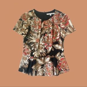 Trina Turk deadstock floral short sleeve blouse